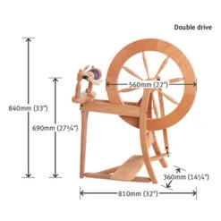 Ashford Traditional Spinning Wheel - Double Drive - Unfinished 4 Ashford Traditional Spinning Wheel - Double Drive - Unfinished -Sewing Textile Store ASH DDSWb 77072.1580227320