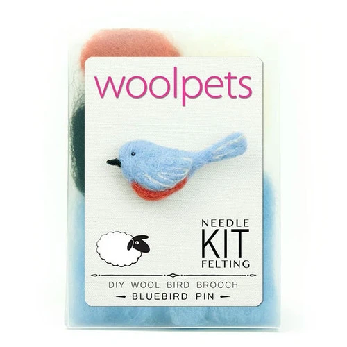 WoolPets Needle Felting Kit - Bluebird Pin WoolPets Needle Felting Kit - Bluebird Pin -Sewing Textile Store Bluebird 94354.1568074385