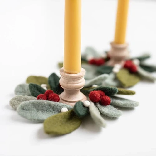 Sculpting with Wool Needle Felting Kit - Festive Candle Rings Sculpting With Wool Needle Felting Kit - Festive Candle Rings -Sewing Textile Store FSS SWW 24 27720.1697281738