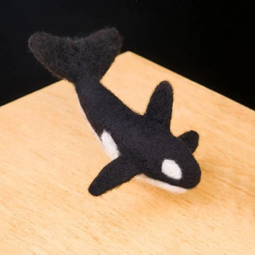 WoolPets Needle Felting Kit - Orca WoolPets Needle Felting Kit - Orca -Sewing Textile Store Orka Needle Felting Kit 2 37724.1557249066