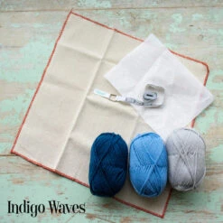 Punch It Up! Kit -Sewing Textile Store RugPunchKitsIndigoWaves 95022.1655322468