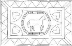Shaker Horse And Hearts -Sewing Textile Store Shaker Horse and Hearts Rug P 3 73814.1543861242