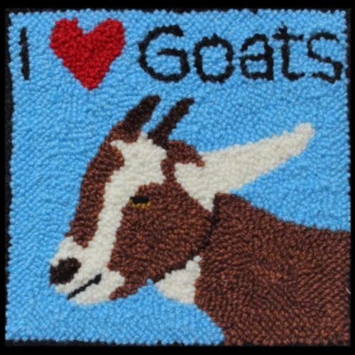 Rug Punch Kit - I Love Goats Rug Punch Kit - I Love Goats -Sewing Textile Store TBS RPK 513 77430.1576243923