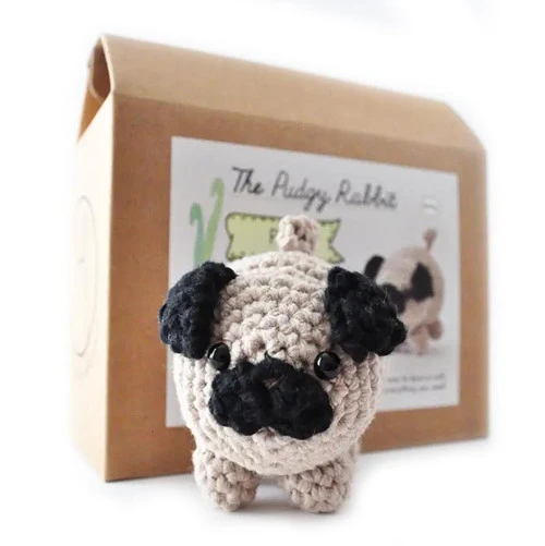 The Pudgy Rabbit Crochet Kit - Pug The Pudgy Rabbit Crochet Kit - Pug -Sewing Textile Store TPR SQ2110285 03238.1679148631
