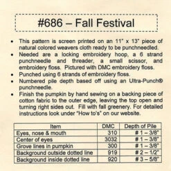 Punch Needle Pattern - Fall Festival -Sewing Textile Store TTB PAT 686b 52136.1589378761