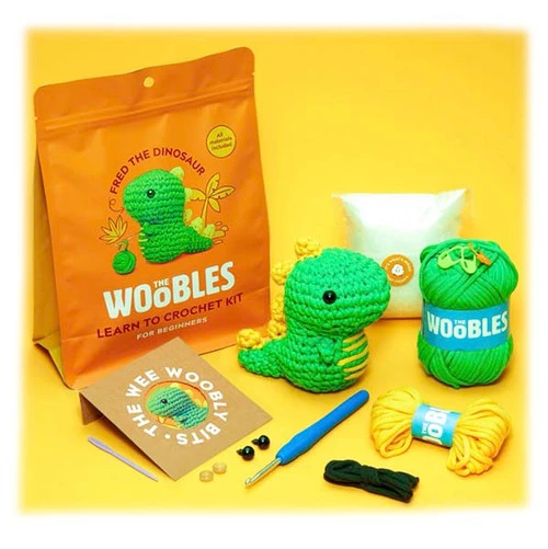 The Woobles Beginner Crochet Kit - Dino the Dinosaur The Woobles Beginner Crochet Kit - Dino The Dinosaur -Sewing Textile Store TWO BCK 002 73551.1666383264