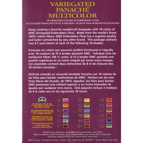 DMC Variegate Embroidery Floss Pack DMC Variegate Embroidery Floss Pack -Sewing Textile Store Variegated 56186.1568997815