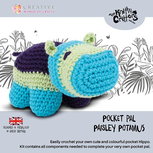 Knitty Critters Amigurumi Kit - Paisley Potamus Knitty Critters Amigurumi Kit - Paisley Potamus -Sewing Textile Store WOC KC624b 31923.1670603743